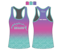 Load image into Gallery viewer, Purple/pink/blue hearts-Live &amp; Love Dance Productions-Racerback Tank